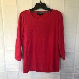 Jones New York Pink 3/4 Sleeve Top - Size L